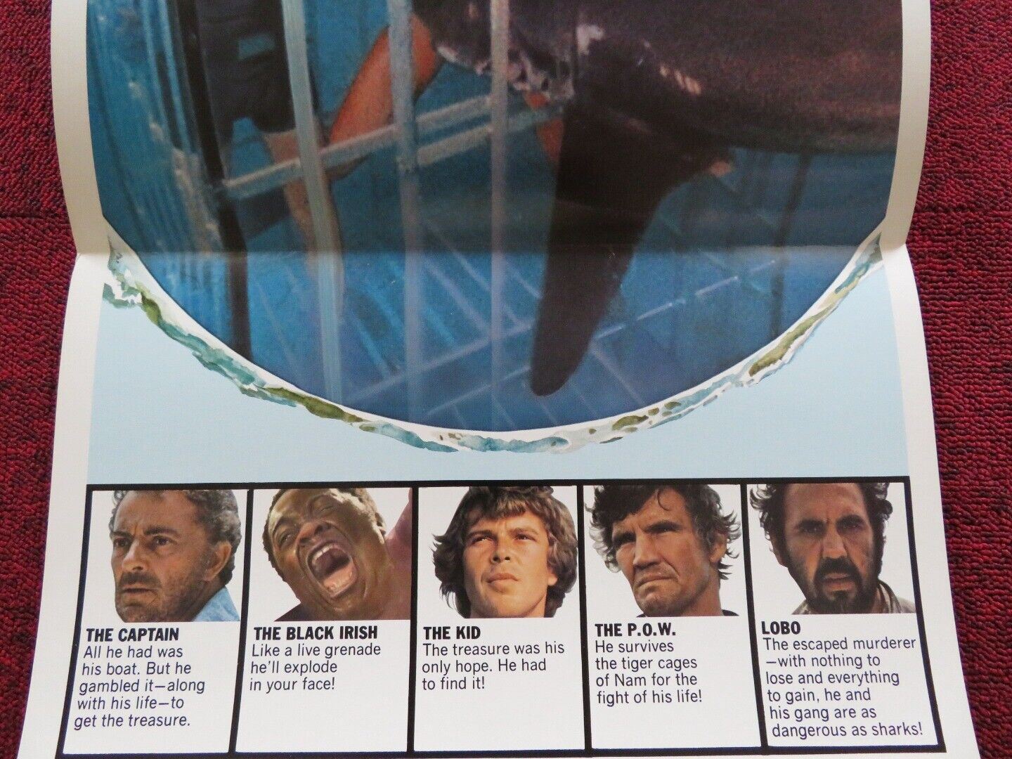 SHARKS' TREASURE - STYLE C FOLDED US INSERT (14"x 36") POSTER CORNEL WILDE 1975 Movie posters