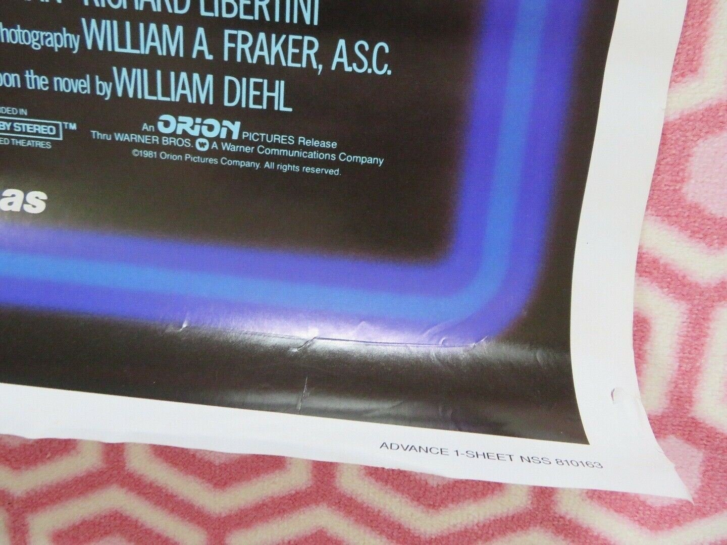 SHARKY'S MACHINE US ONE SHEET POSTER BURT REYNOLDS 1981 Movie posters