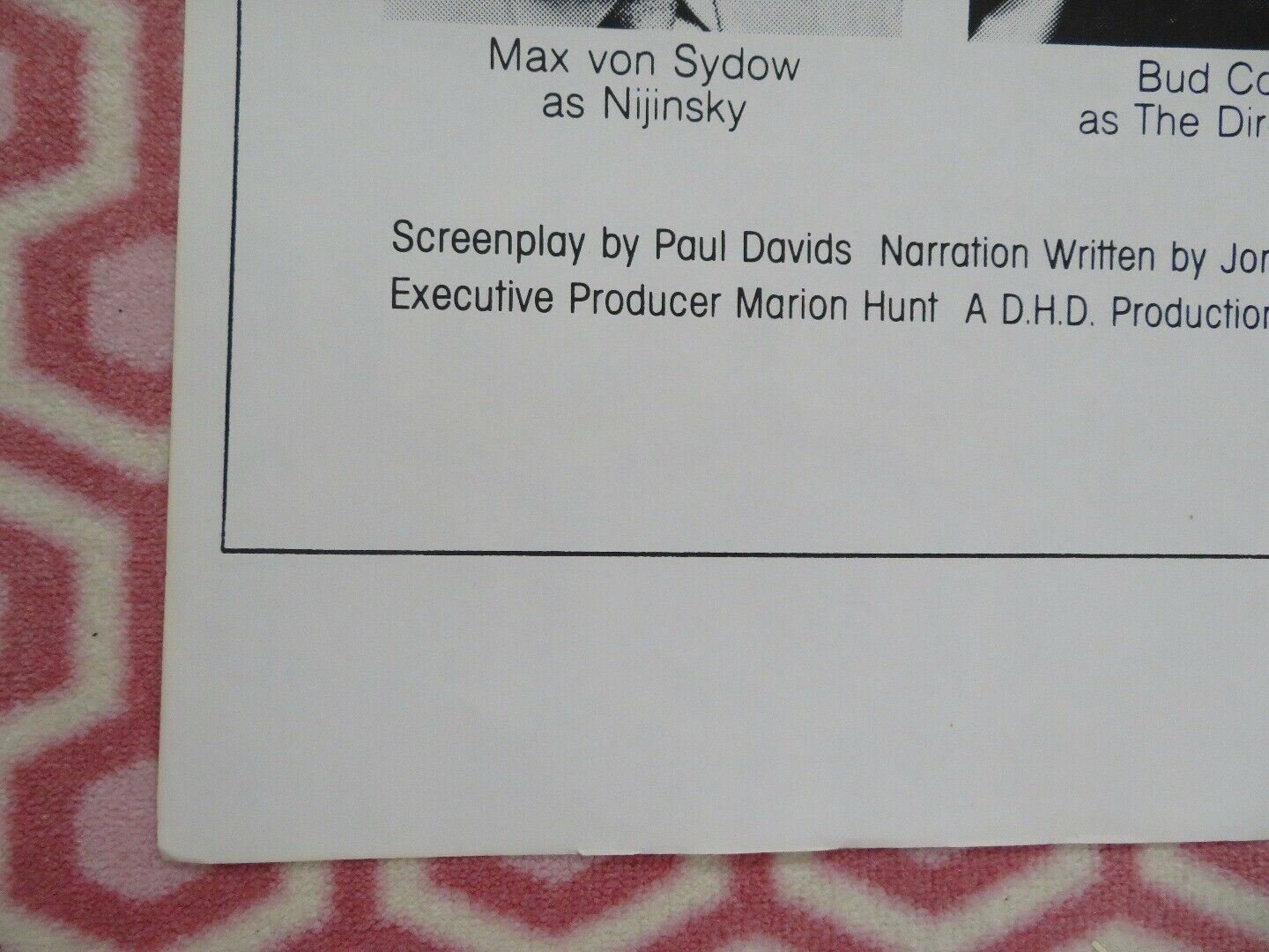 SHE DANCES ALONE FOLDED US ONE SHEET POSTER MAX VON SYDOW 1981 - Rendezvous Cinema