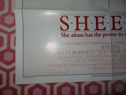 SHEENA US ONE SHEET POSTER TANYA ROBERTS TED WASS 1984 Movie posters