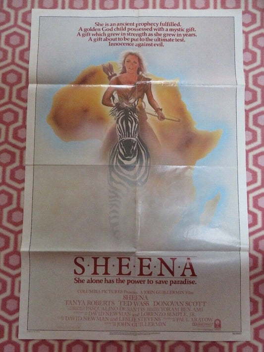 SHEENA US ONE SHEET POSTER TANYA ROBERTS TED WASS 1984 Movie posters
