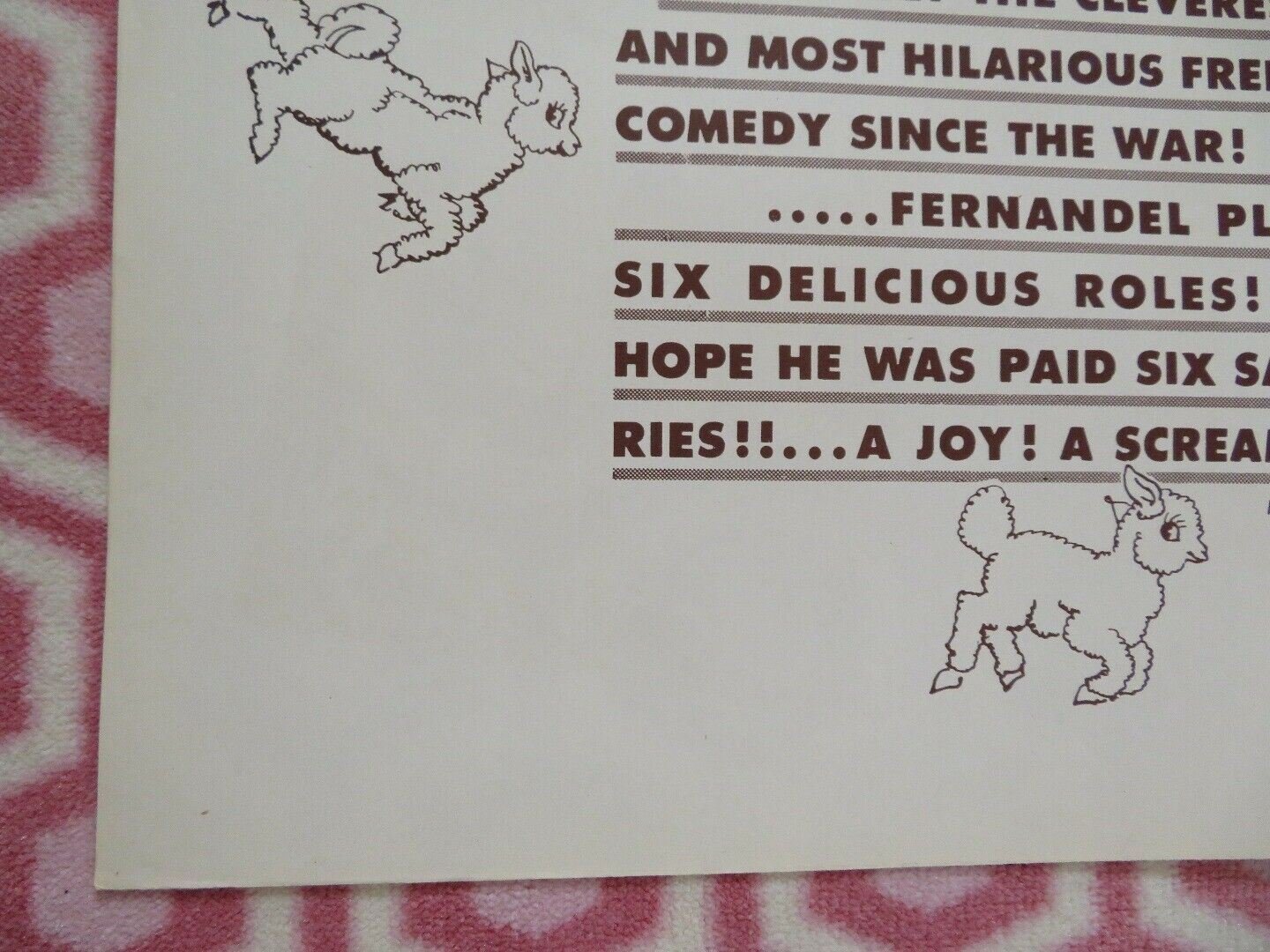 SHEEP HAS FIVE LEGS FOLDED US ONE SHEET POSTER FRANCOISE ARNOUL LINA LOPEZ 1954 Movie posters