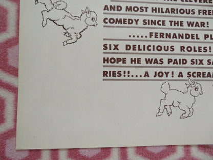 SHEEP HAS FIVE LEGS FOLDED US ONE SHEET POSTER FRANCOISE ARNOUL LINA LOPEZ 1954 Movie posters