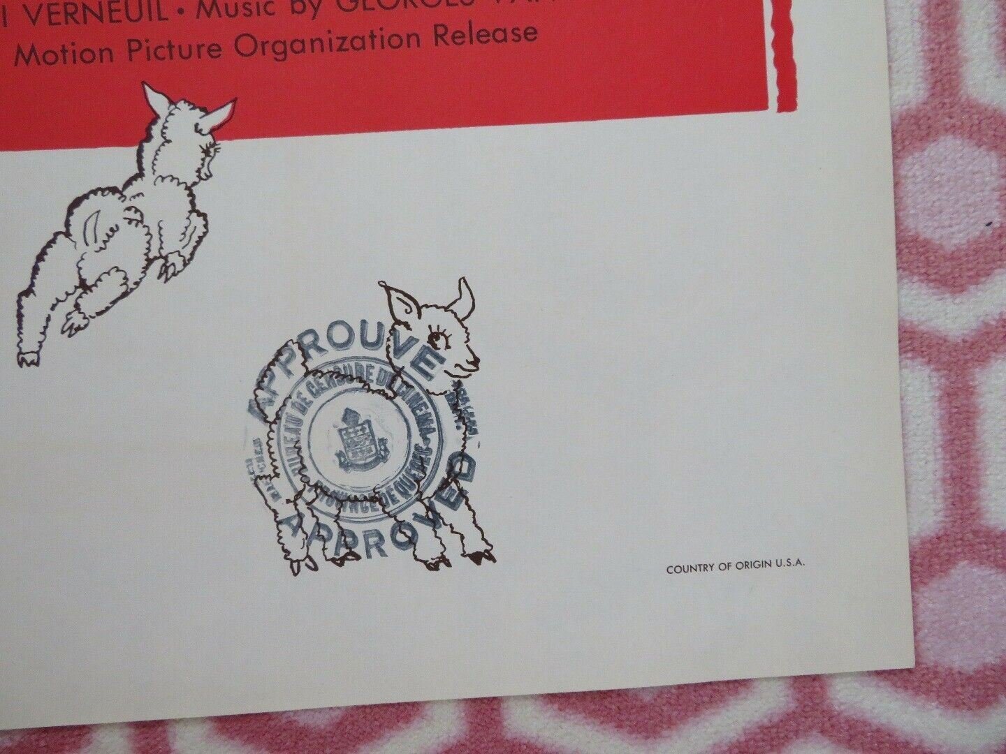 SHEEP HAS FIVE LEGS FOLDED US ONE SHEET POSTER FRANCOISE ARNOUL LINA LOPEZ 1954 Movie posters