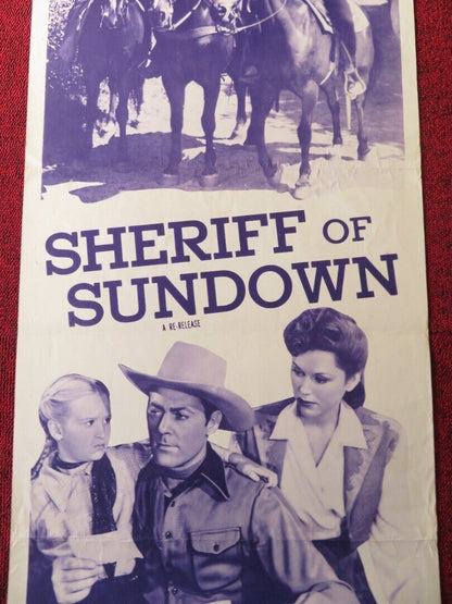 SHERIFF OF SUNDOWN RE RELEASE US INSERT (14"x 36") POSTER ALLAN LANE 1954 Movie posters