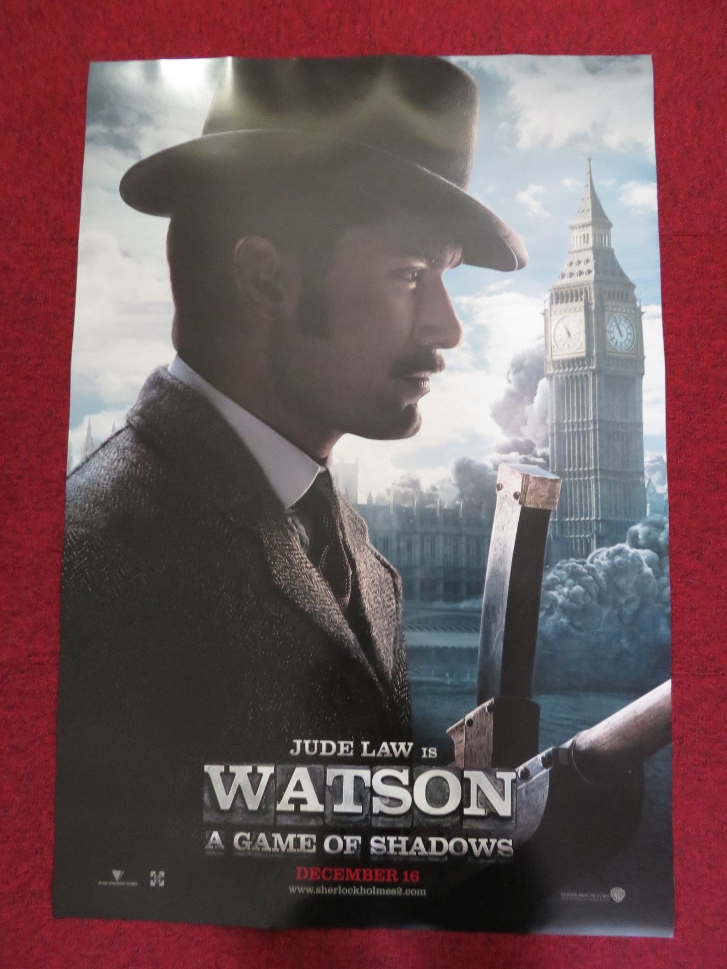 SHERLOCK HOLMES: A GAME OF SHADOWS - WATSON US ONE SHEET ROLLED POSTER 2011 Rendezvous Cinema Movie posters