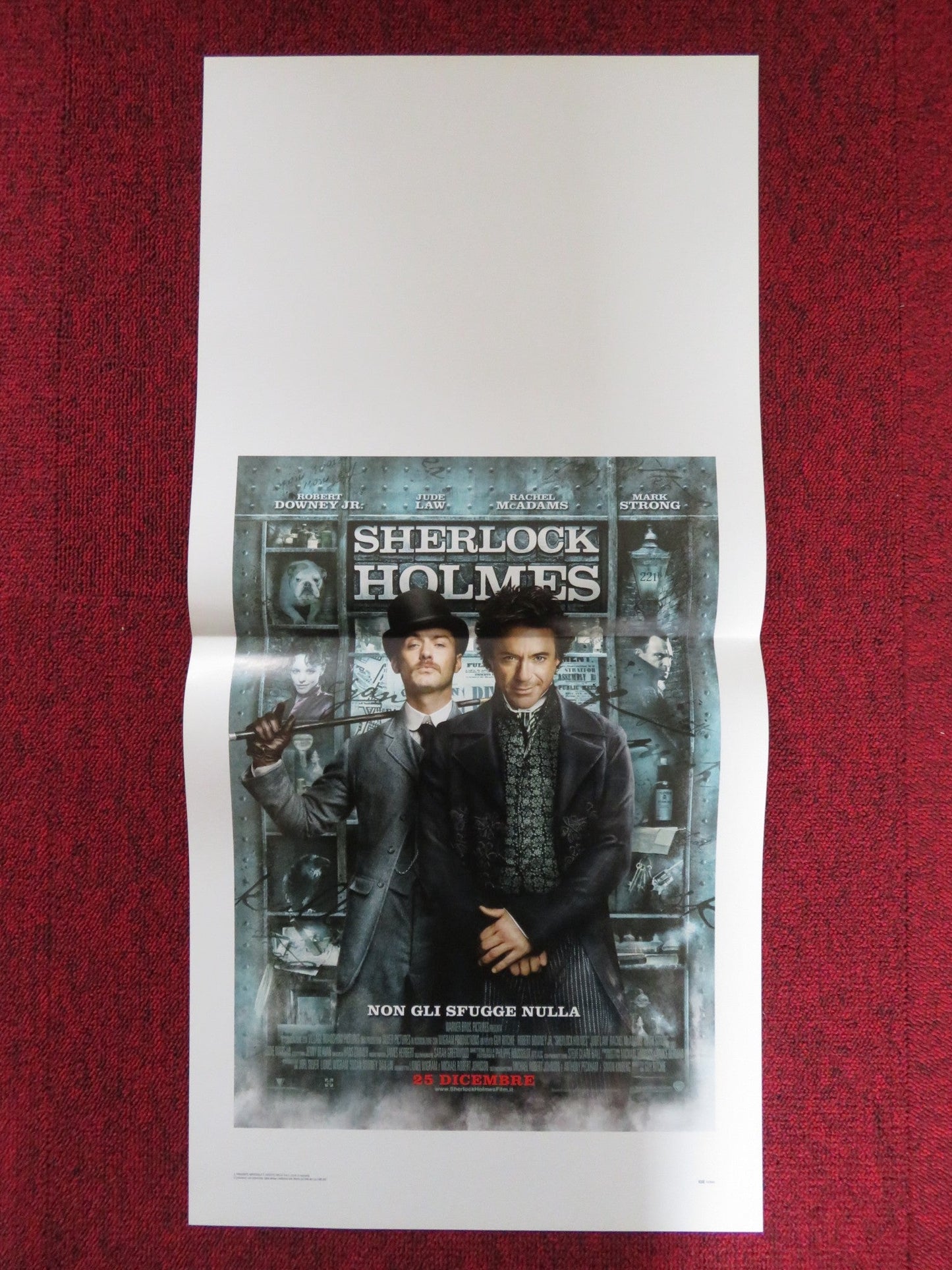 SHERLOCK HOLMES ITALIAN LOCANDINA POSTER ROBERT DOWNEY JR. JUDE LAW 2009 Rendezvous Cinema Movie posters