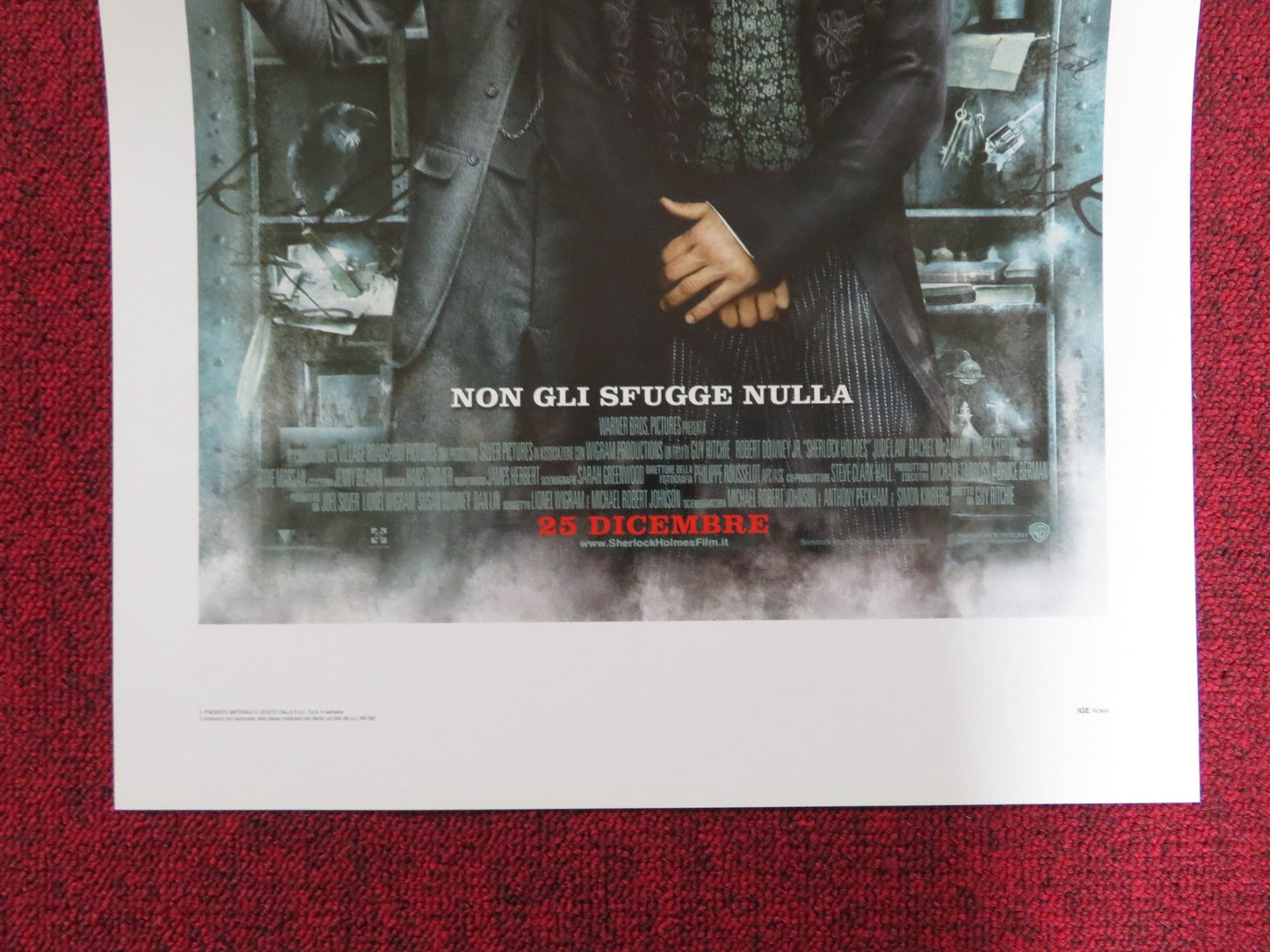 SHERLOCK HOLMES ITALIAN LOCANDINA POSTER ROBERT DOWNEY JR. JUDE LAW 2009 Rendezvous Cinema Movie posters