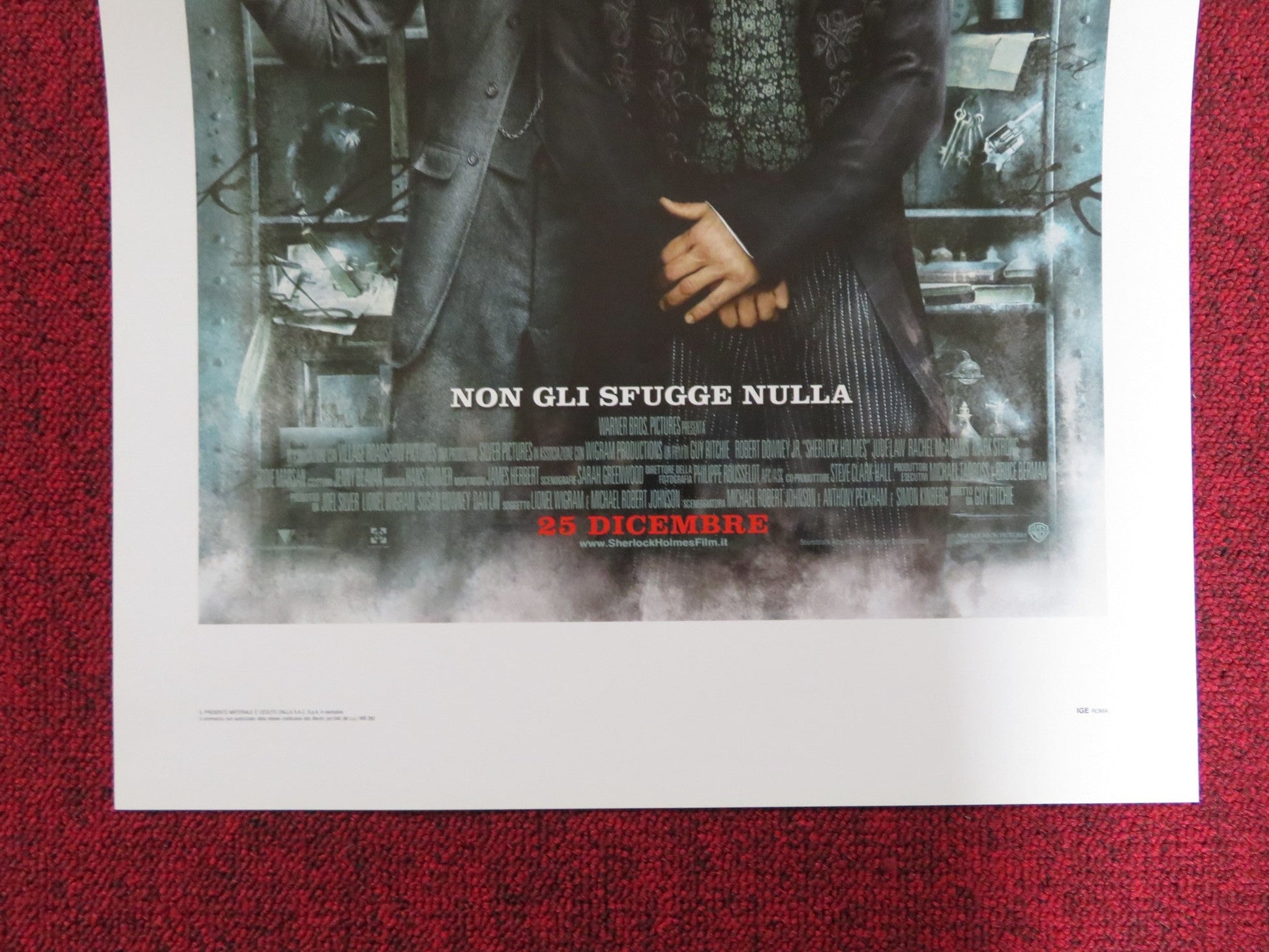 SHERLOCK HOLMES ITALIAN LOCANDINA POSTER ROBERT DOWNEY JR. JUDE LAW 2009 Rendezvous Cinema Movie posters