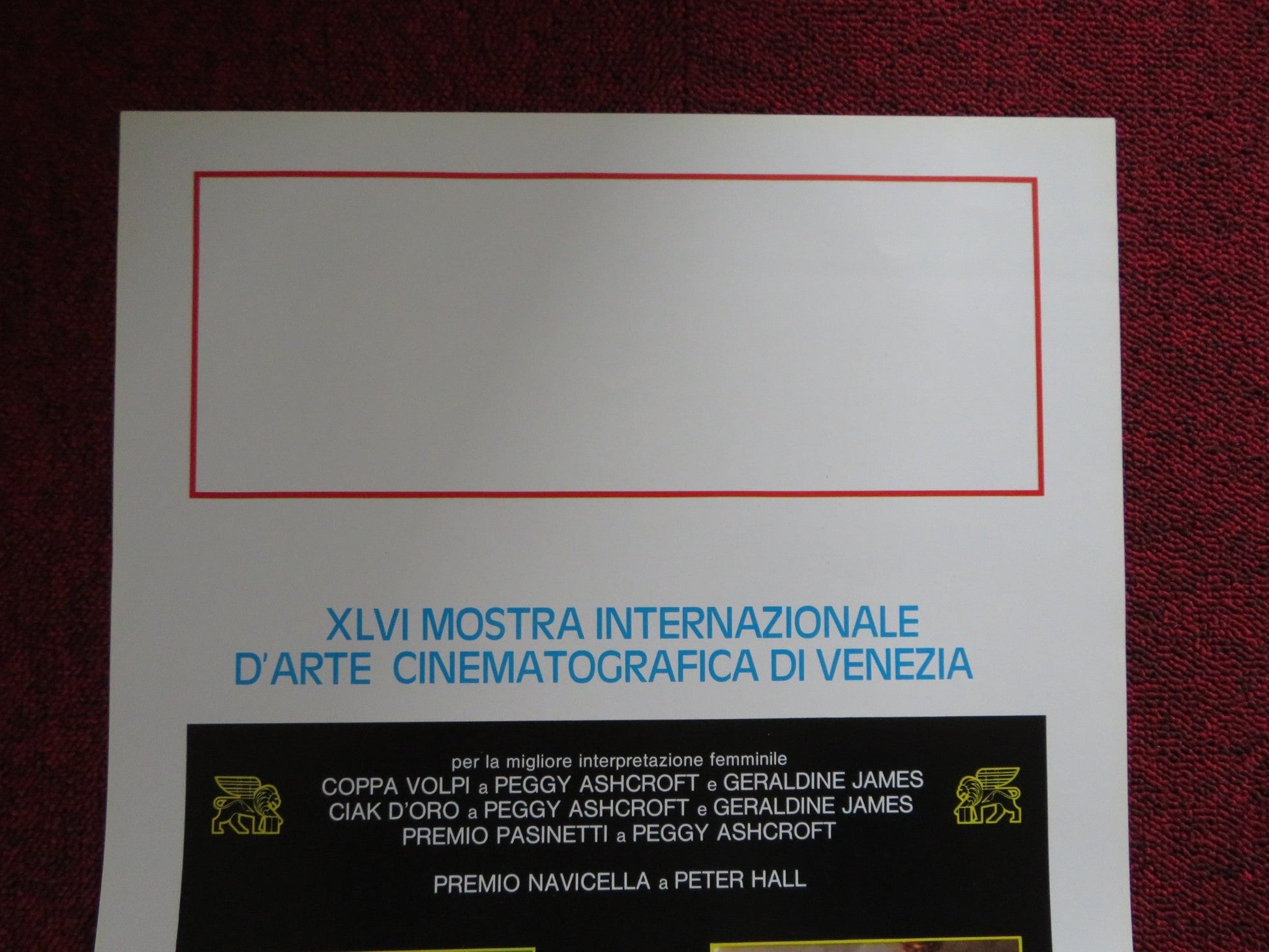 SHE'S BEEN AWAY ITALIAN LOCANDINA POSTER PEGGY ASHCROFT GERALDINE JAMES 1989 Rendezvous Cinema Movie posters