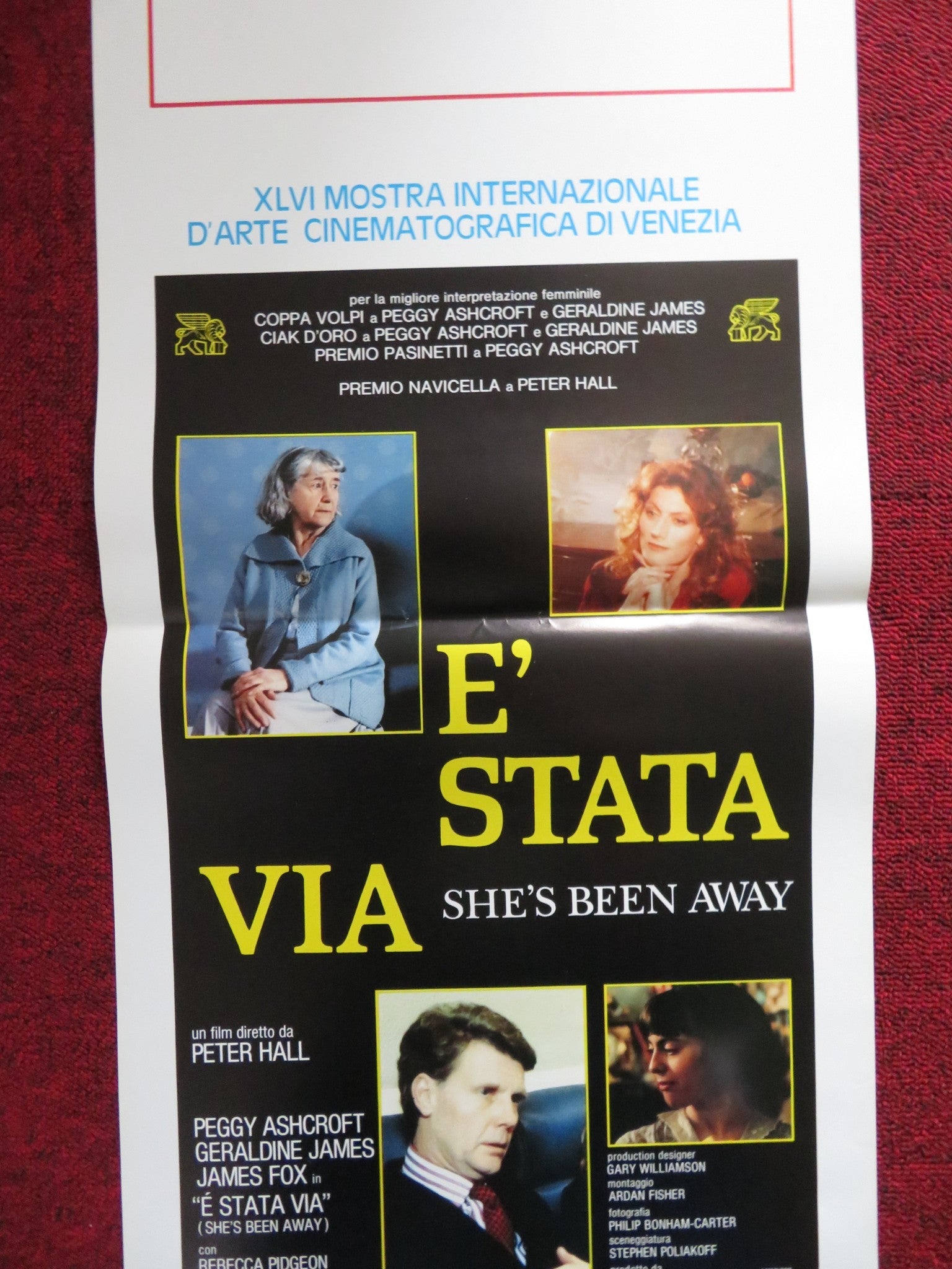 SHE'S BEEN AWAY ITALIAN LOCANDINA POSTER PEGGY ASHCROFT GERALDINE JAMES 1989 Rendezvous Cinema Movie posters