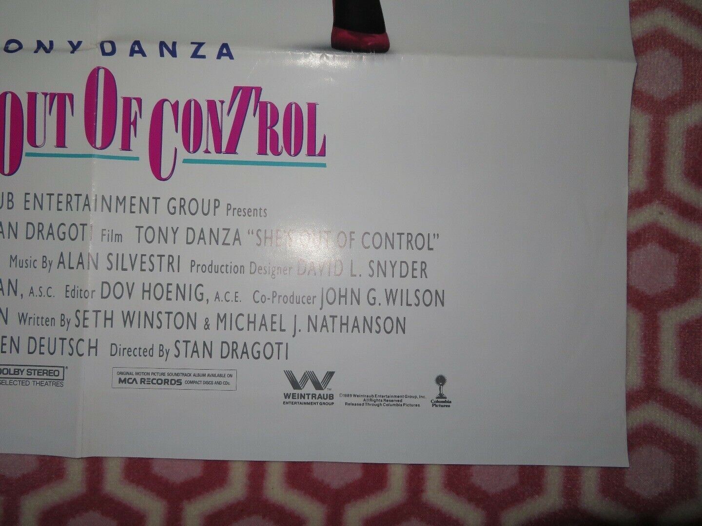 SHE'S OUT OF CONTROL US ONE SHEET POSTER TONY DANZA CATHERINE HICKS Movie posters