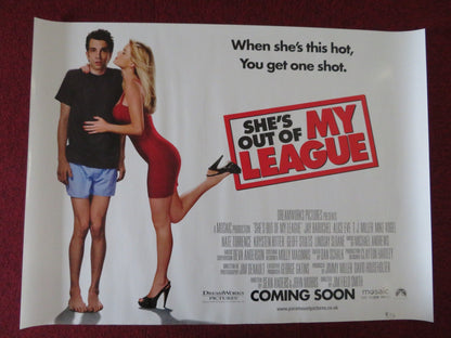 SHE'S OUT OF MY LEAGUE UK QUAD (30"x 40") ROLLED POSTER JAY BARUCHEL 2010 Rendezvous Cinema Movie posters