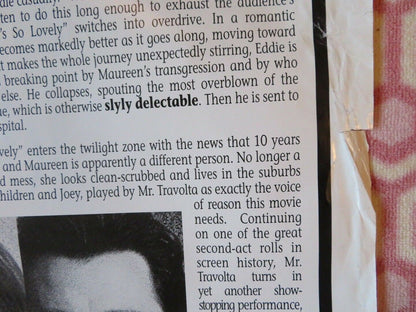 SHE'S SO LOVELY US ONE SHEET ROLLED POSTER SEAN PENN JOHN TRAVOLTA '97 Movie posters