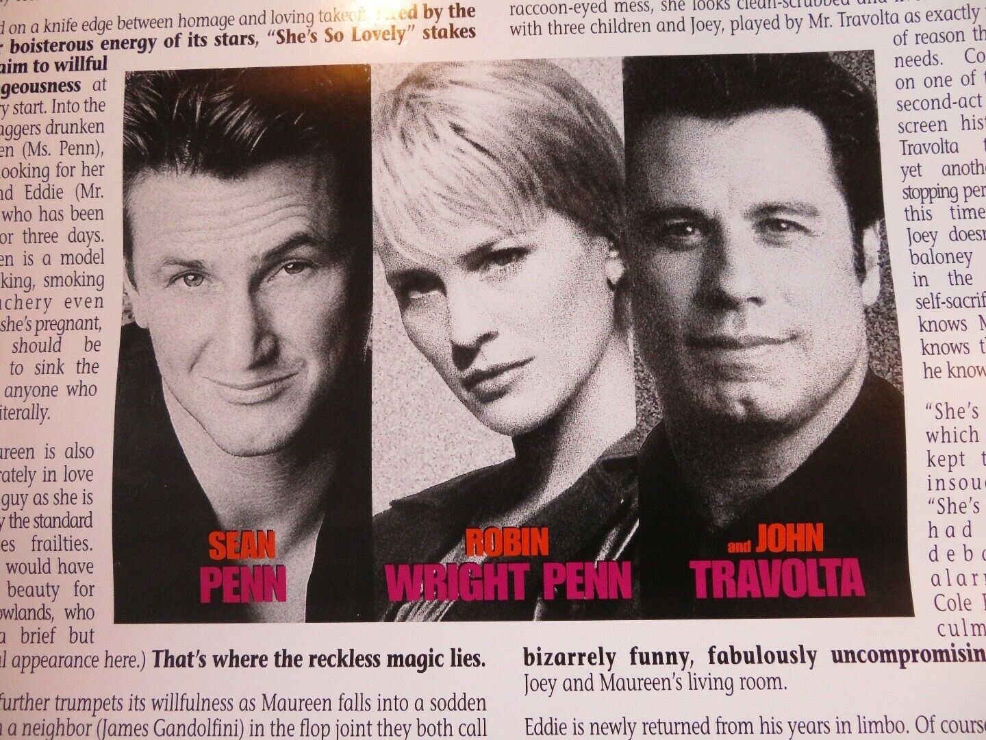 SHE'S SO LOVELY US ONE SHEET ROLLED POSTER SEAN PENN JOHN TRAVOLTA '97 Movie posters