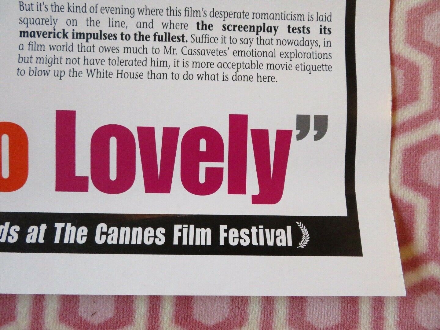 SHE'S SO LOVELY US ONE SHEET ROLLED POSTER SEAN PENN JOHN TRAVOLTA '97 Movie posters