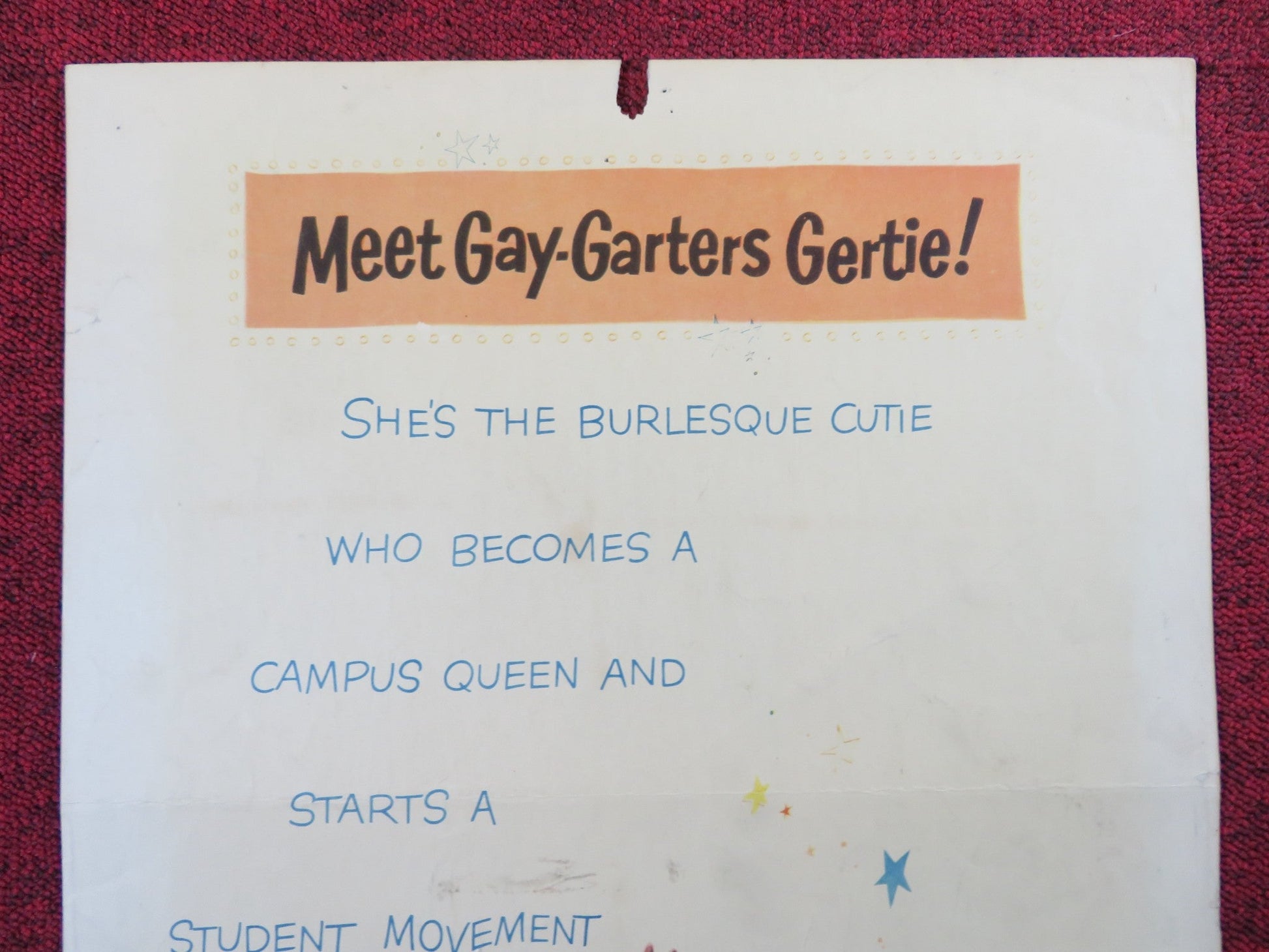 SHE'S WORKING HER WAY THROUGH COLLEGE US INSERT (14"x 36") POSTER MAYO 1952 Rendezvous Cinema Movie posters