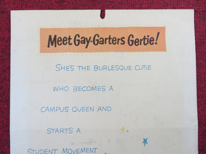 SHE'S WORKING HER WAY THROUGH COLLEGE US INSERT (14"x 36") POSTER MAYO 1952 Rendezvous Cinema Movie posters