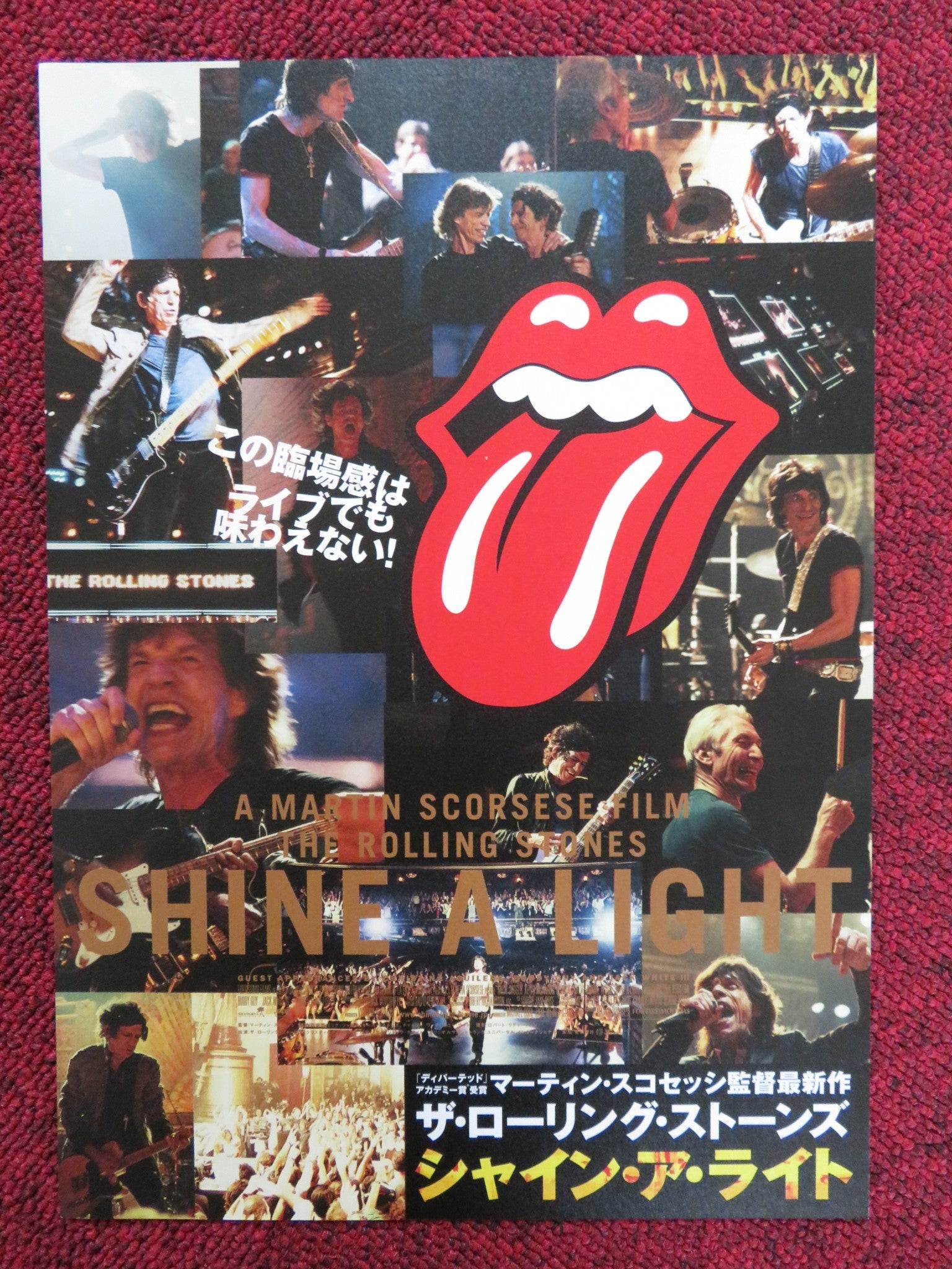 SHINE A LIGHT JAPANESE CHIRASHI (B5) POSTER MICK JAGGER MARTIN SCORSESE 2008 Rendezvous Cinema Movie posters