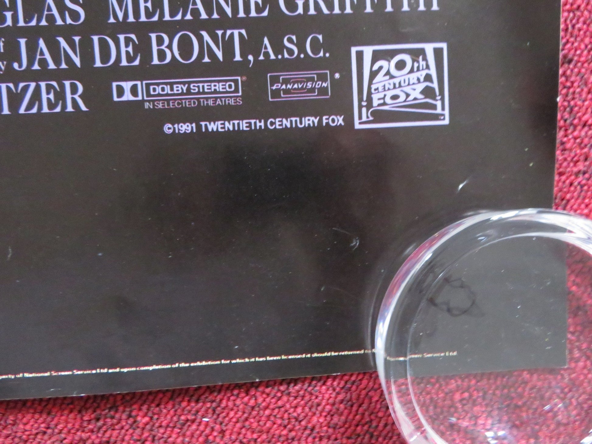 SHINING THROUGH UK QUAD (30"x 40") ROLLED POSTER MICHAEL DOUGLAS 1992 Rendezvous Cinema Movie posters