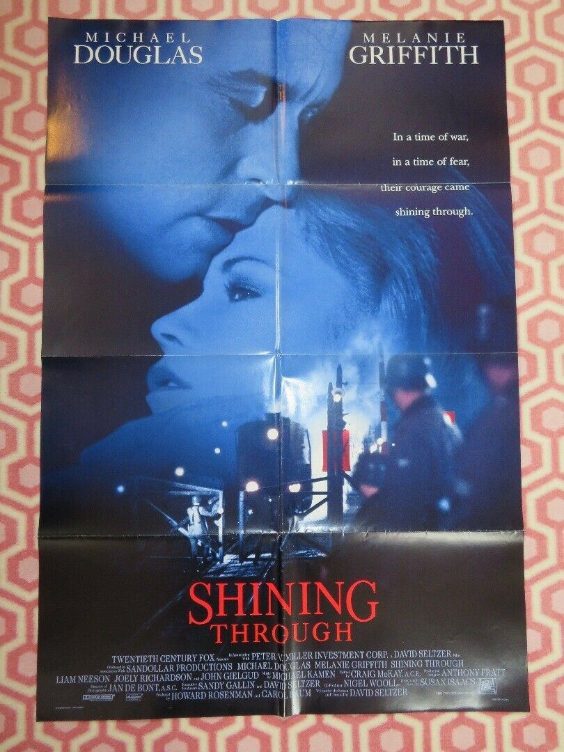 SHINING THROUGH US ONE SHEET POSTER MICHAEL DOUGLAS MELANIE GRIFFITH 1991 Movie posters