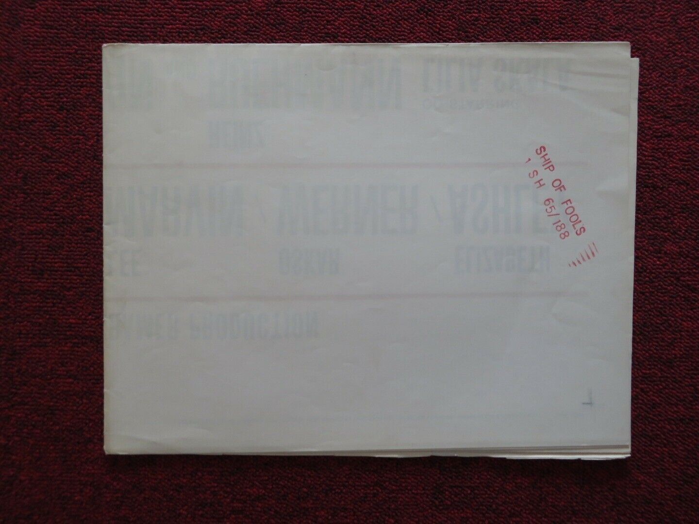 SHIP OF FOOLS FOLDED US ONE SHEET POSTER VIVIEN LEIGH SIMONE SIGNORET 1965 Movie posters