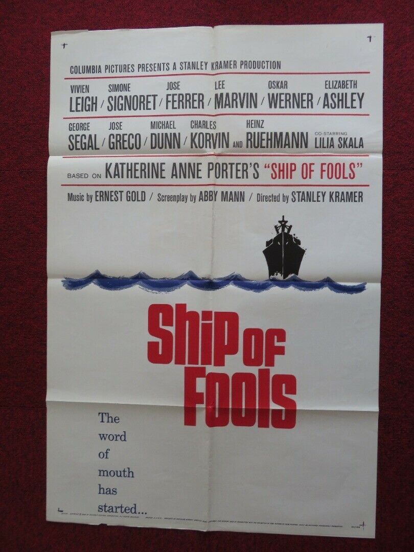 SHIP OF FOOLS FOLDED US ONE SHEET POSTER VIVIEN LEIGH SIMONE SIGNORET 1965 Movie posters