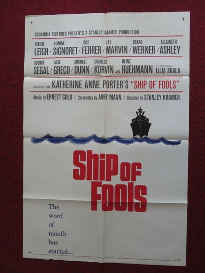 SHIP OF FOOLS FOLDED US ONE SHEET POSTER VIVIEN LEIGH SIMONE SIGNORET 1965 Movie posters