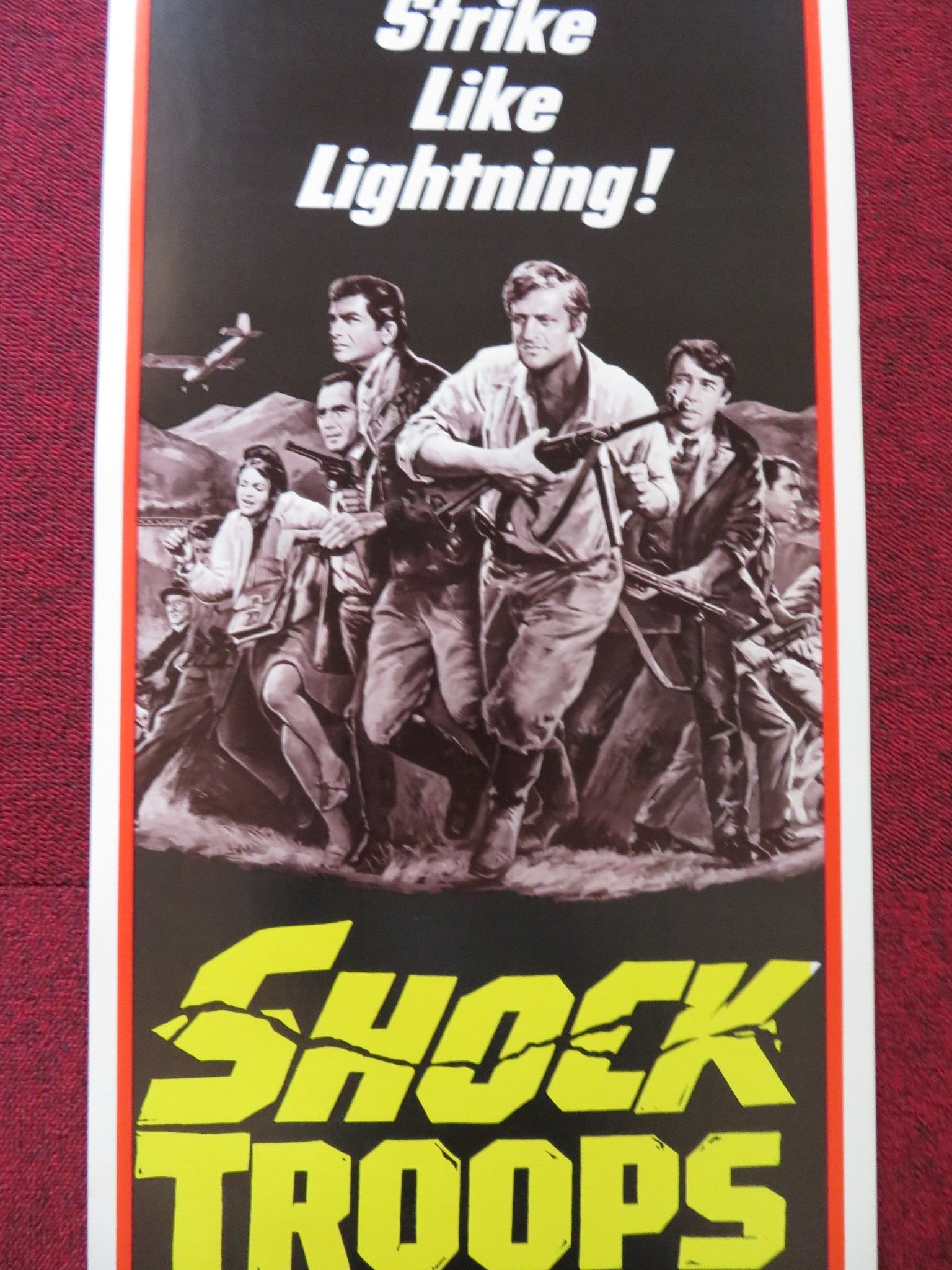 SHOCK TROOPS US INSERT (14"x 36") POSTER MICHEL PICCOLI GERARD BLAIN 1968 Rendezvous Cinema Movie posters