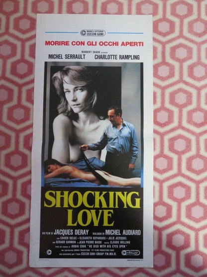 SHOCKING LOVE ITALIAN LOCANDINA (27.5"x13") POSTER MICHEL SERRAULT 1985 Movie posters