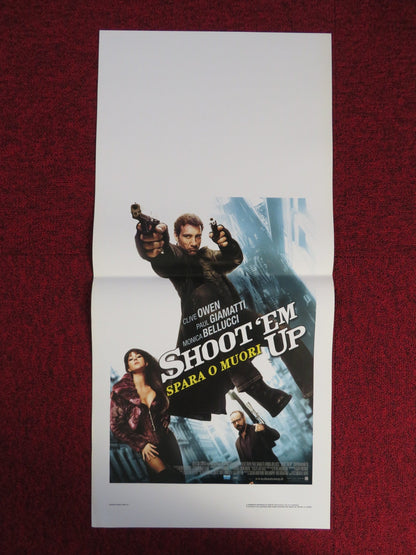 SHOOT 'EM UP ITALIAN LOCANDINA POSTER CLIVE OWEN PAUL GIAMATTI 2007 Rendezvous Cinema Movie posters