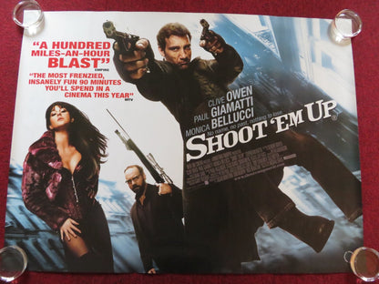 SHOOT 'EM UP UK QUAD (30"x 40") ROLLED POSTER CLIVE OWEN MONICA BELLUCCI 2007 Rendezvous Cinema Movie posters