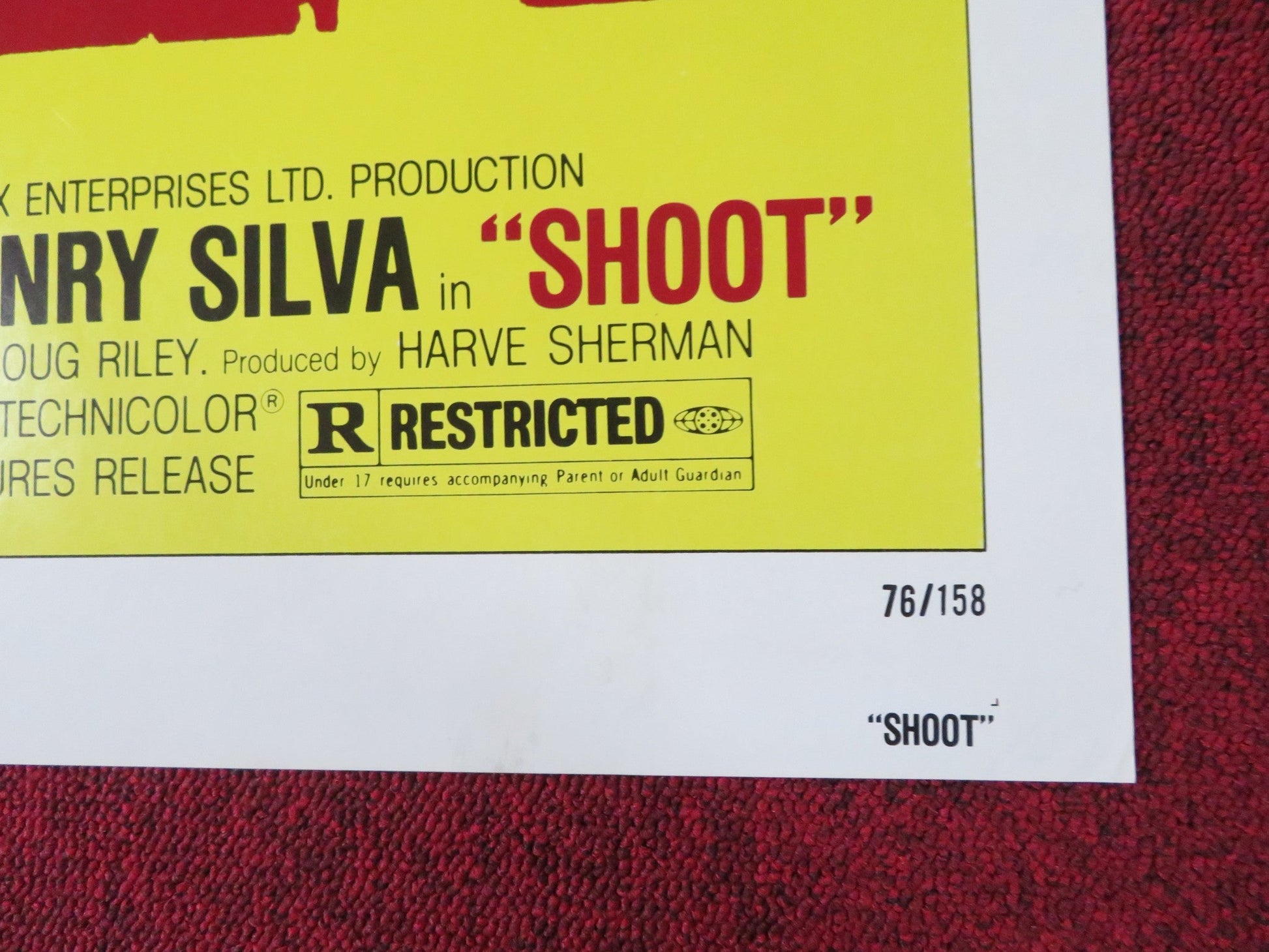 SHOOT FOLDED US ONE SHEET POSTER CLIFF ROBERTSON ERNEST BORGNINE 1976 Rendezvous Cinema Movie posters