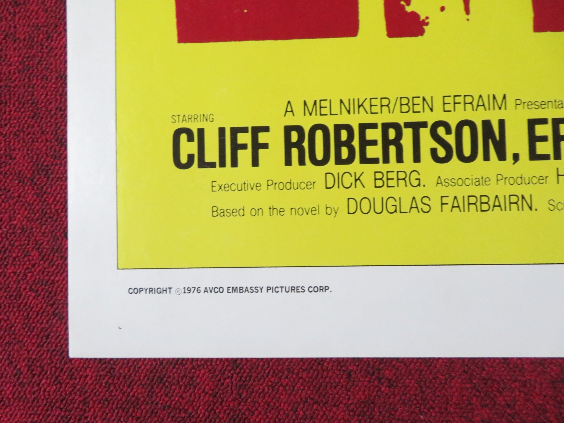 SHOOT FOLDED US ONE SHEET POSTER CLIFF ROBERTSON ERNEST BORGNINE 1976 Rendezvous Cinema Movie posters