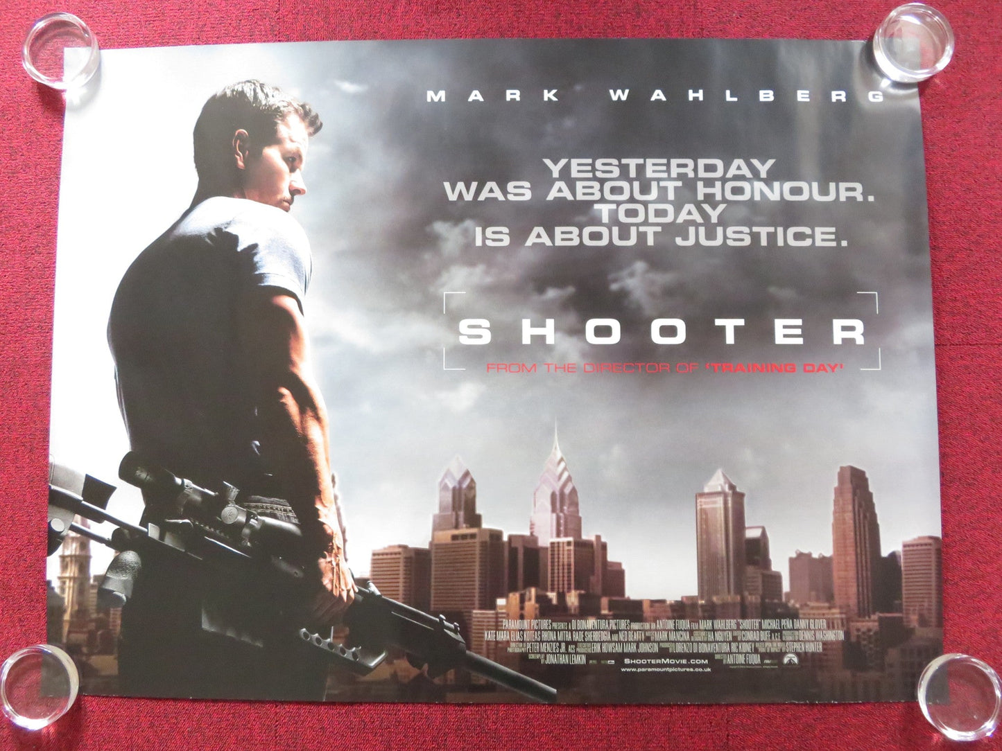 SHOOTER UK QUAD ROLLED POSTER MARK WAHLBERG MICHAEL PENA 2007 Rendezvous Cinema Movie posters