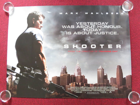 SHOOTER UK QUAD ROLLED POSTER MARK WAHLBERG MICHAEL PENA 2007 Rendezvous Cinema Movie posters