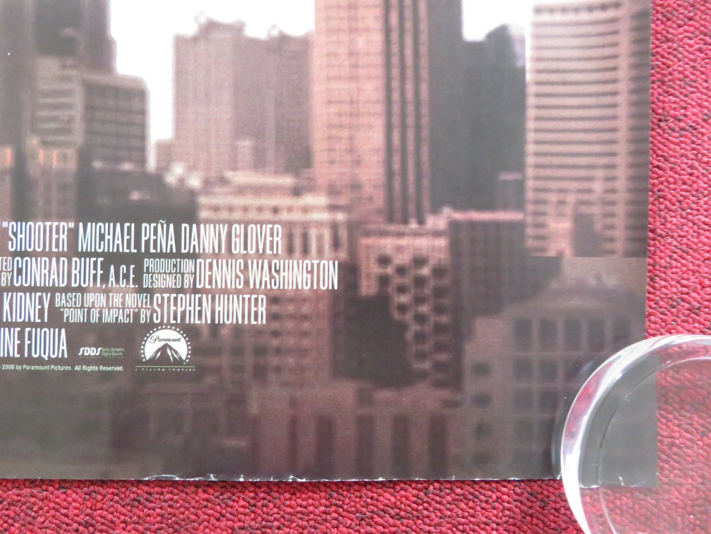 SHOOTER UK QUAD ROLLED POSTER MARK WAHLBERG MICHAEL PENA 2007 Rendezvous Cinema Movie posters