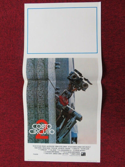 SHORT CIRCUIT 2 ITALIAN LOCANDINA (27.5"x13") POSTER TIM BLANEY 1988 - Rendezvous Cinema