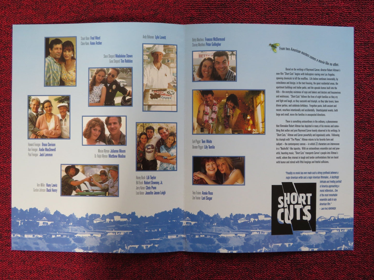 SHORT CUTS US SCREENING PROGRAM ROBERT ALTMAN ANDIE MACDOWELL 1993 Rendezvous Cinema Movie posters