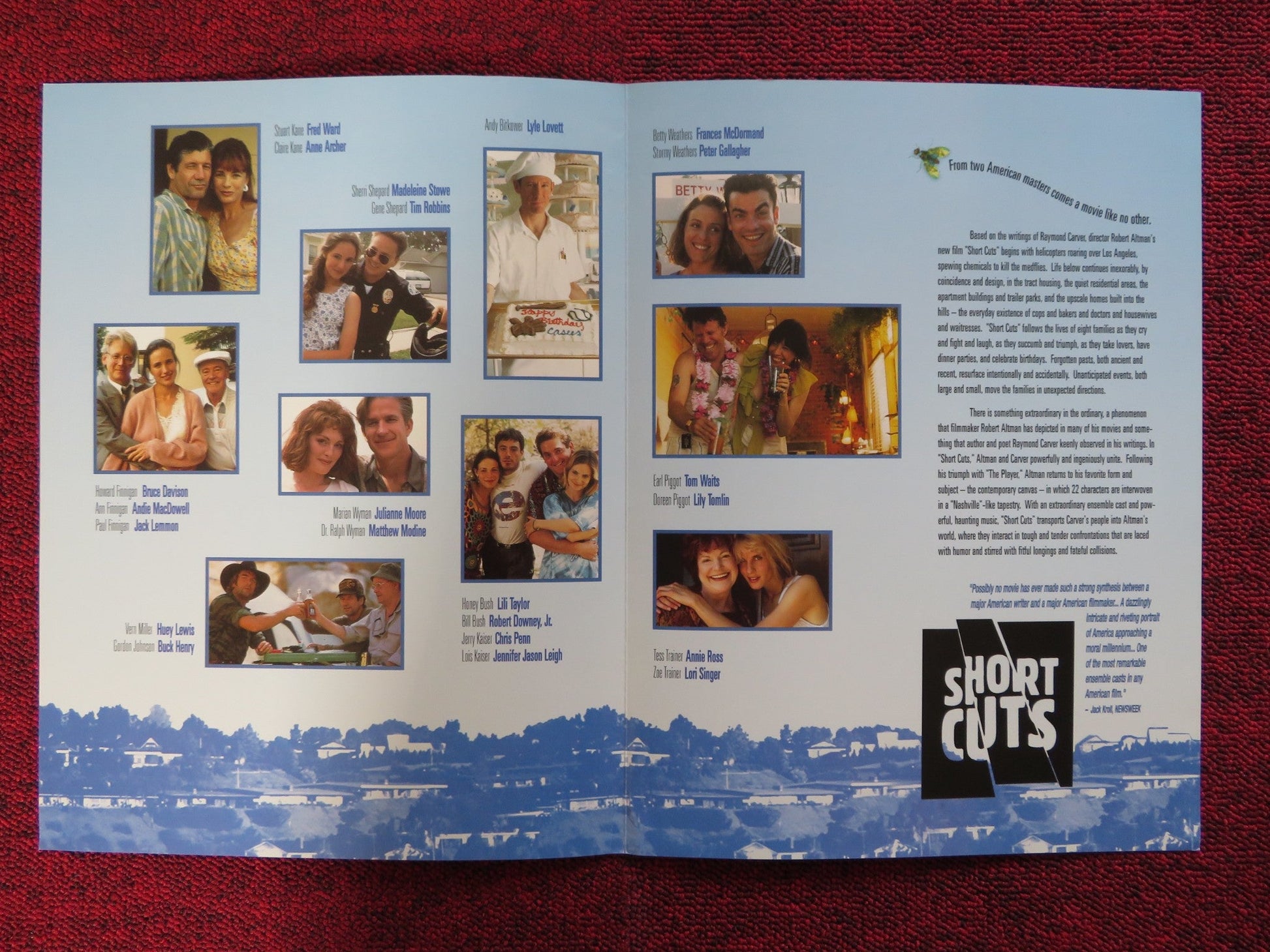 SHORT CUTS US SCREENING PROGRAM ROBERT ALTMAN ANDIE MACDOWELL 1993 Rendezvous Cinema Movie posters