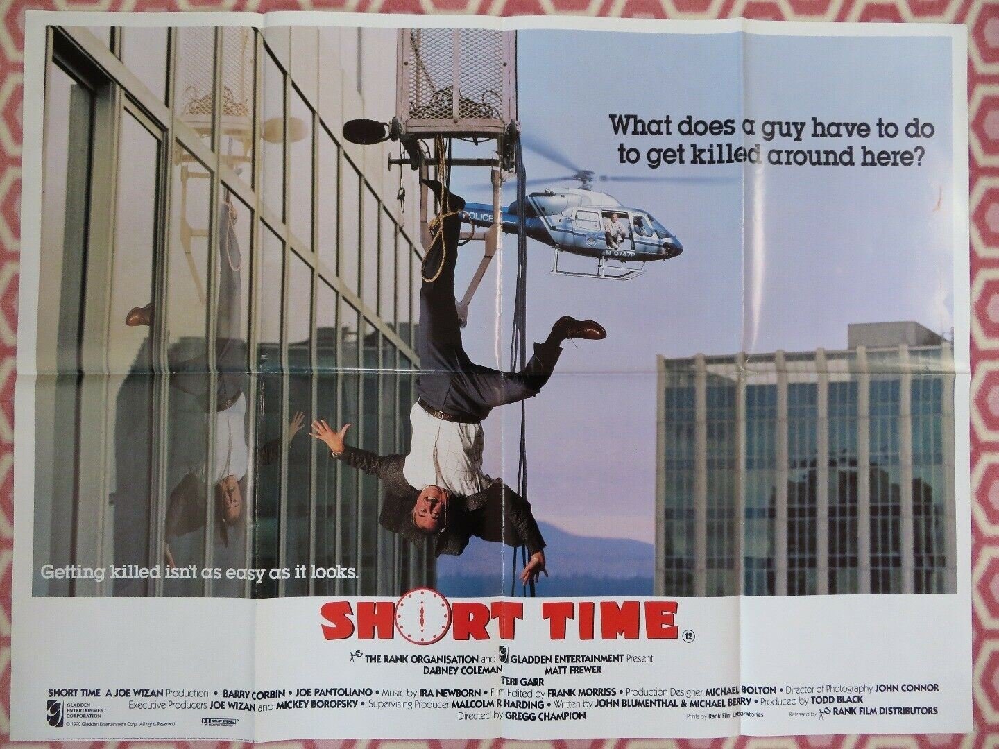 SHORT TIME BRITISH QUAD (30"x40") POSTER DABNEY COLEMAN TERI GARR JOE PANTOLIANO Movie posters