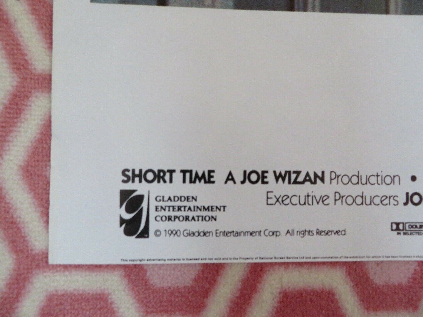 SHORT TIME BRITISH QUAD (30"x40") POSTER DABNEY COLEMAN TERI GARR JOE PANTOLIANO Movie posters