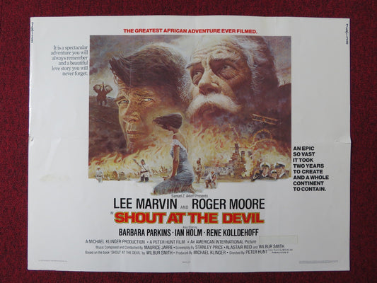 SHOUT AT THE DEVIL US HALF SHEET (22"x 28") POSTER LEE MARVIN ROGER MOORE 1976 Rendezvous Cinema Movie posters