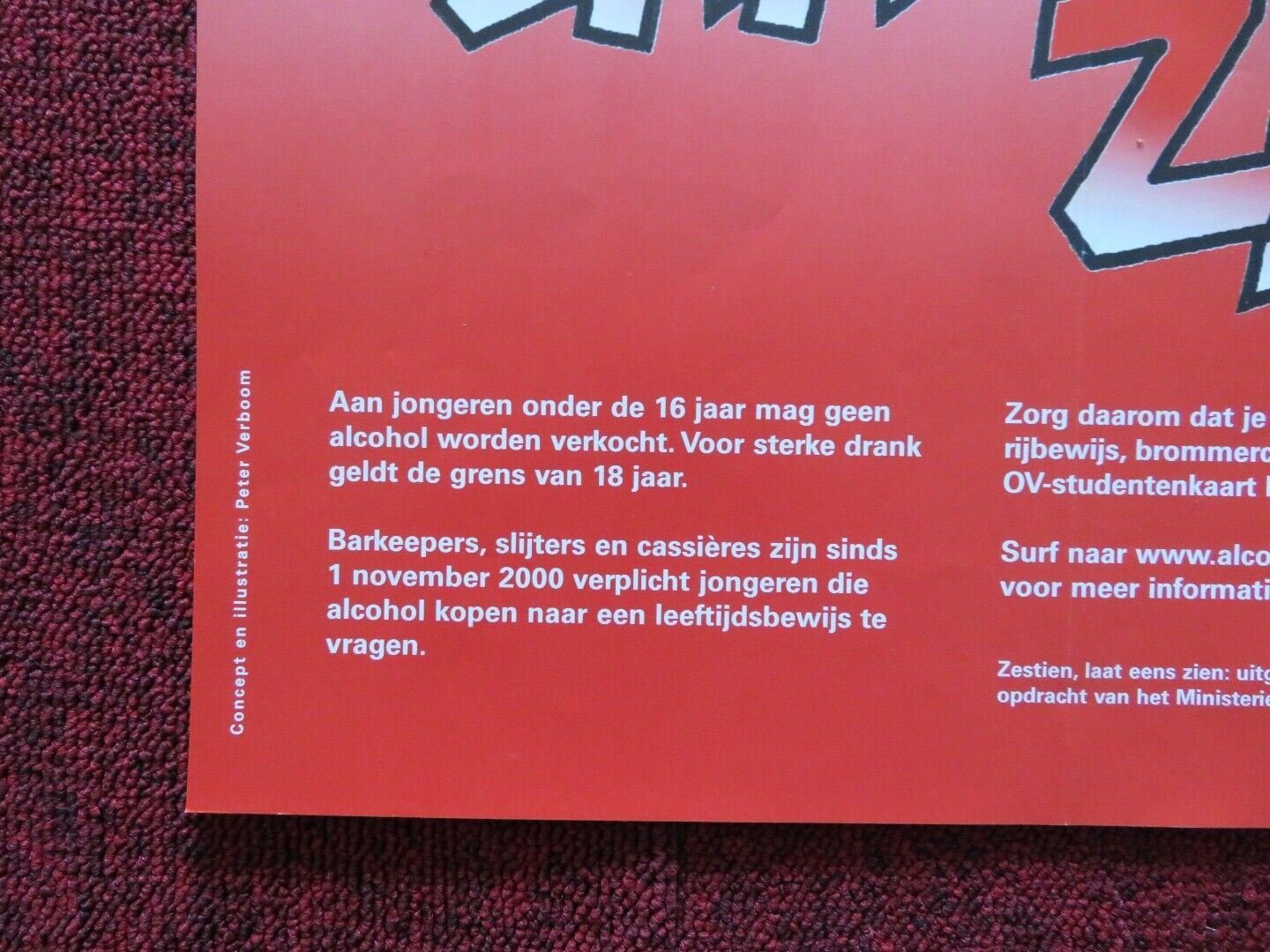SHOW IT! PROOF OF AGE POSTER (14.5"x 23.5") DUTCH POSTER 2005 PUBLIC INFORMATION - Rendezvous Cinema