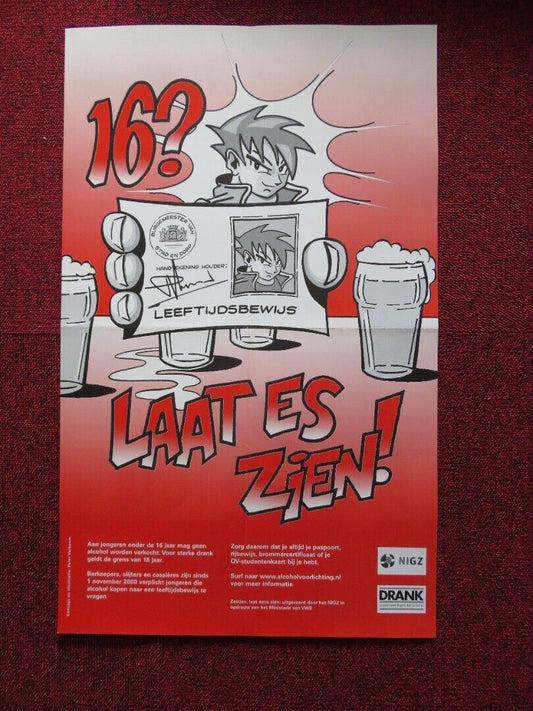 SHOW IT! PROOF OF AGE POSTER (14.5"x 23.5") DUTCH POSTER 2005 PUBLIC INFORMATION - Rendezvous Cinema