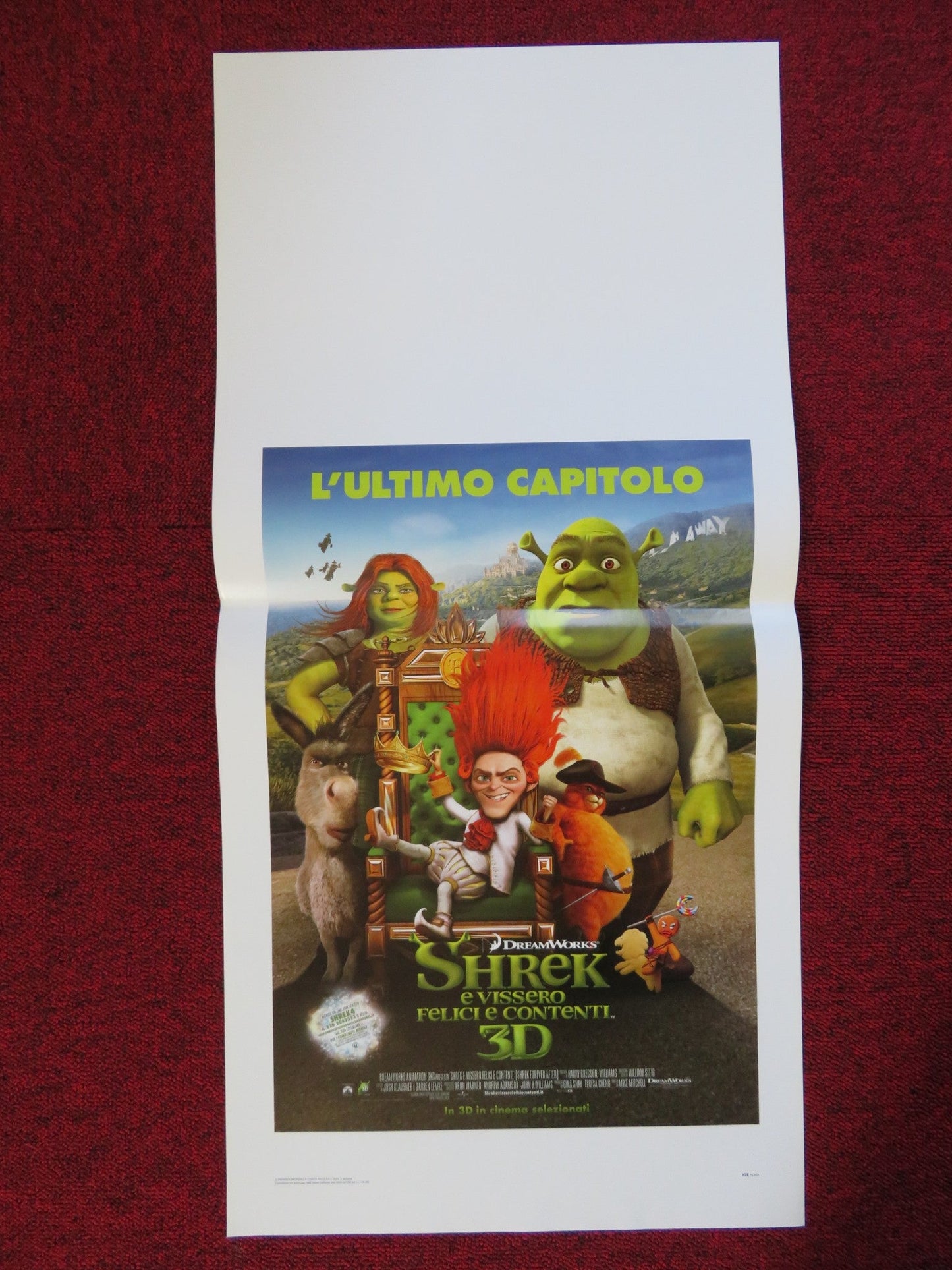 SHREK FOREVER AFTER ITALIAN LOCANDINA (27.5"x13") POSTER MIKE MYERS 2010 Rendezvous Cinema Movie posters