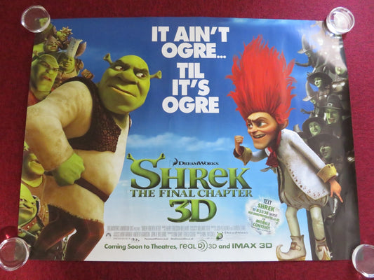 SHREK THE FINAL CHAPTER UK QUAD ROLLED POSTER MIKE MYERS EDDIE MURPHY 2010 Rendezvous Cinema Movie posters