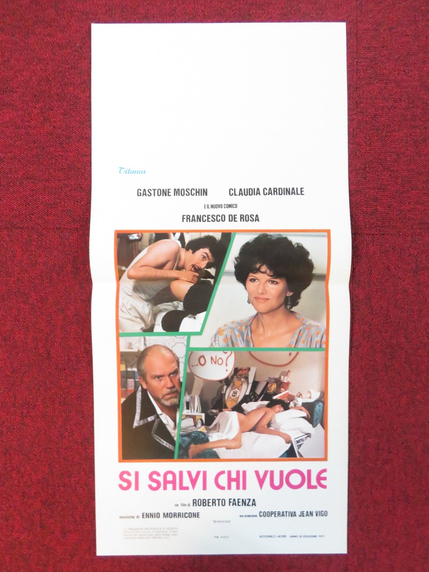 SI SALVI CHI VUOLE ITALIAN LOCANDINA POSTER GASTONE MOSCHINI C. CARDINALE 1980 Rendezvous Cinema Movie posters