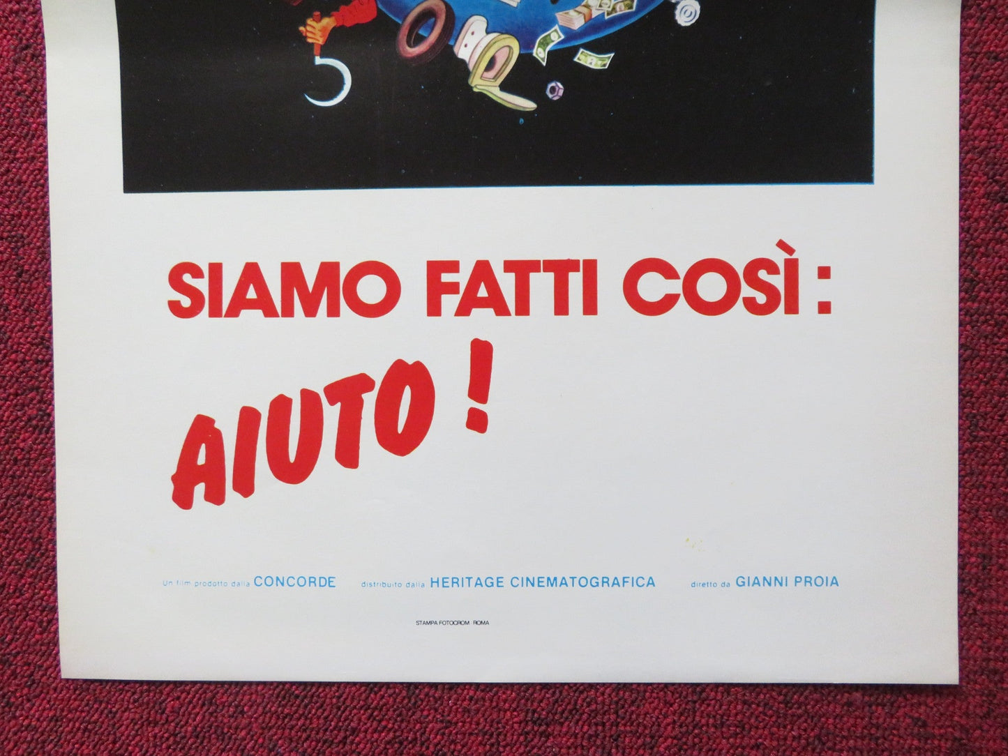 SIAMO FATTI COSI: AIUTO! ITALIAN LOCANDINA POSTER SANDRO GHIANI 1980 Rendezvous Cinema Movie posters