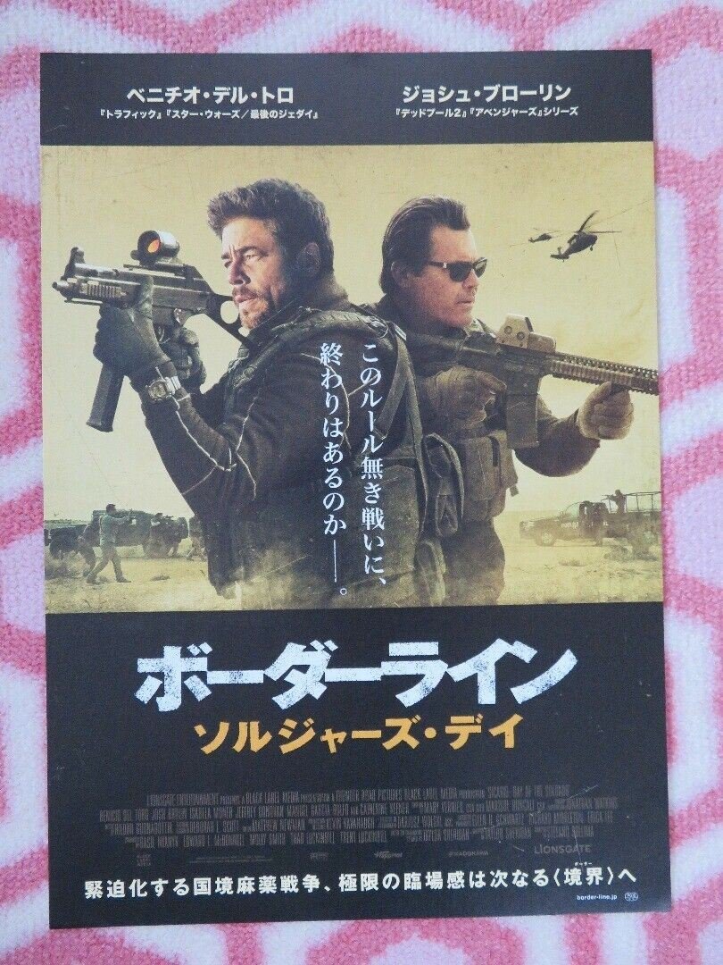 SICARIO DAY OF THE SOLDADO JAPANESE CHIRASHI (B5) POSTER JOSH BROLIN 2018 Rendezvous Cinema Movie posters